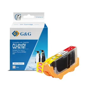 G&G kompatibel Ink mit CLI521GY, grey, 8.4ml, NP-C-0521GY, 2937B001, für Canon iP3600, iP4600, MP620, MP630, MP980
